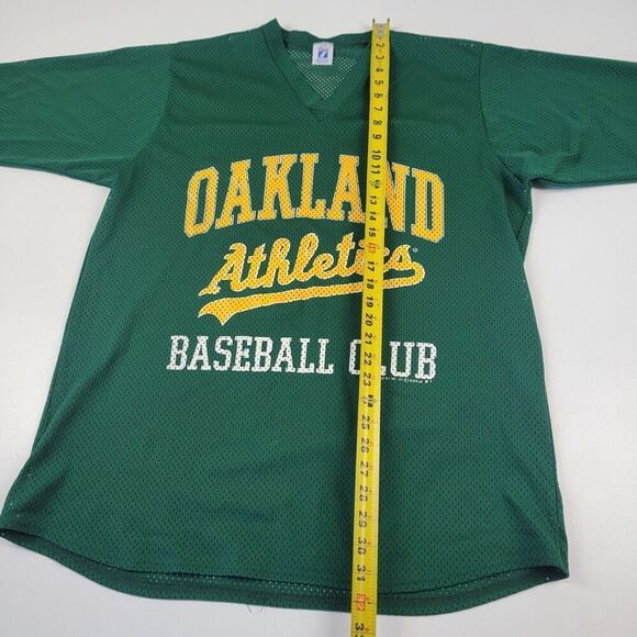 Vintage 90s Oakland A's Shirt Mens Jersey Green Logo 7 Baseball MLB Adult Sz Xl - Picture 5 of 9